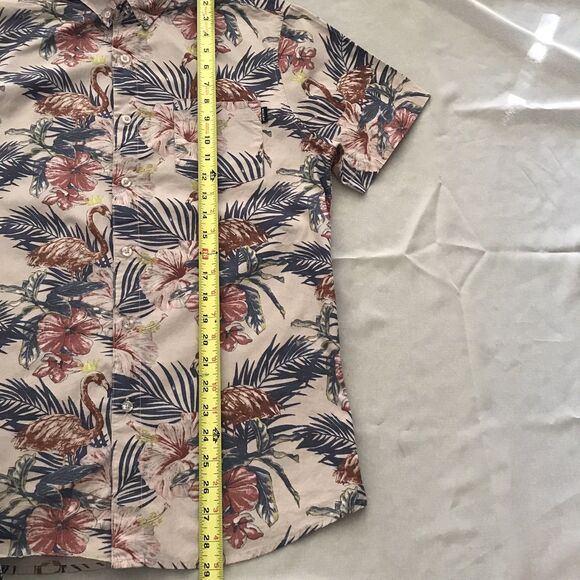 Molokai Surf Co Flamingo Floral Beach Hawaiian Mens Cotton Casual Shirt M - Picture 6 of 7